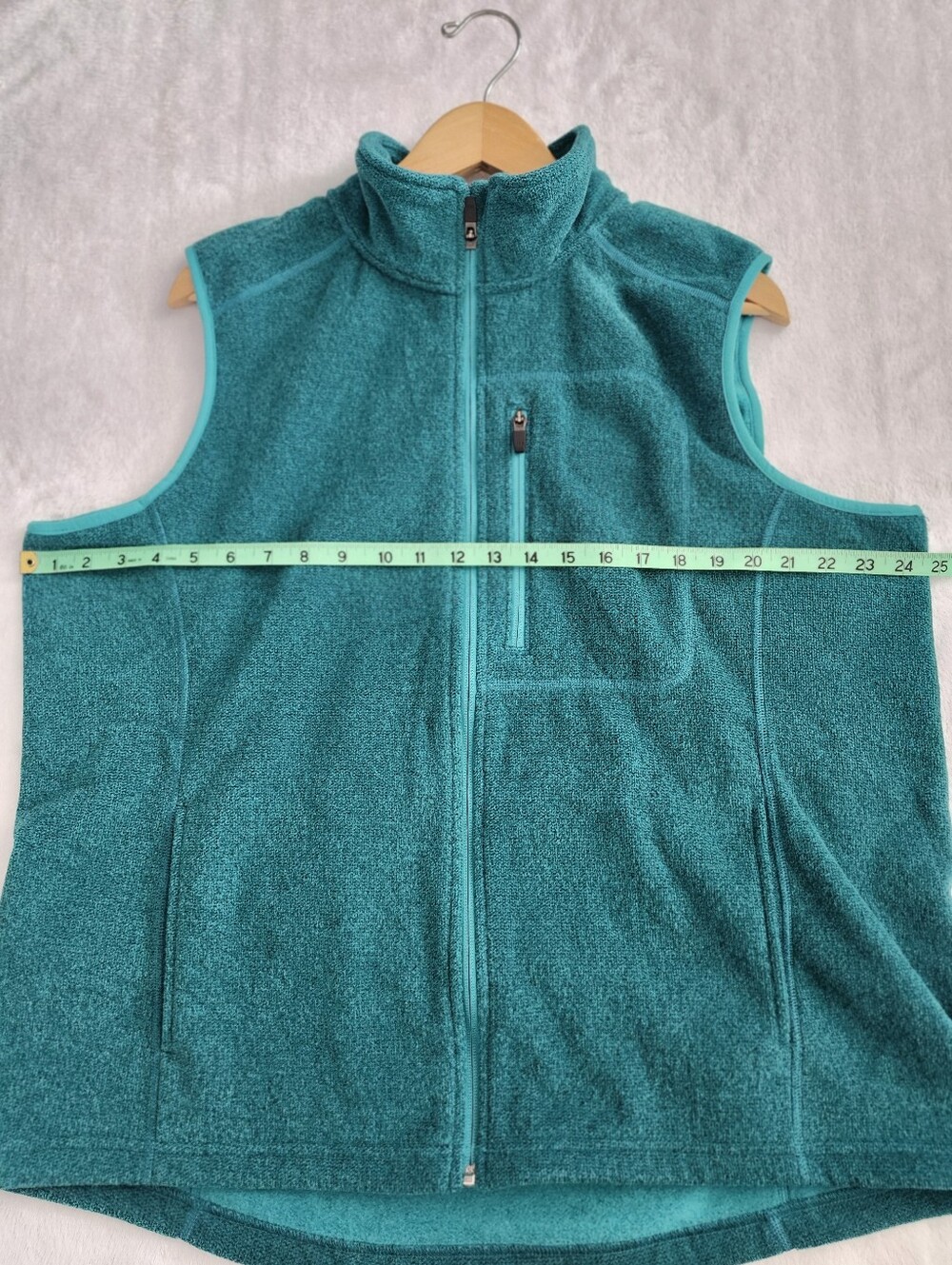 DULUTH TRADING Womens Plus Size 2XL Polartec Fleece Sweater Vest Bright Teal NWT - Picture 7 of 9